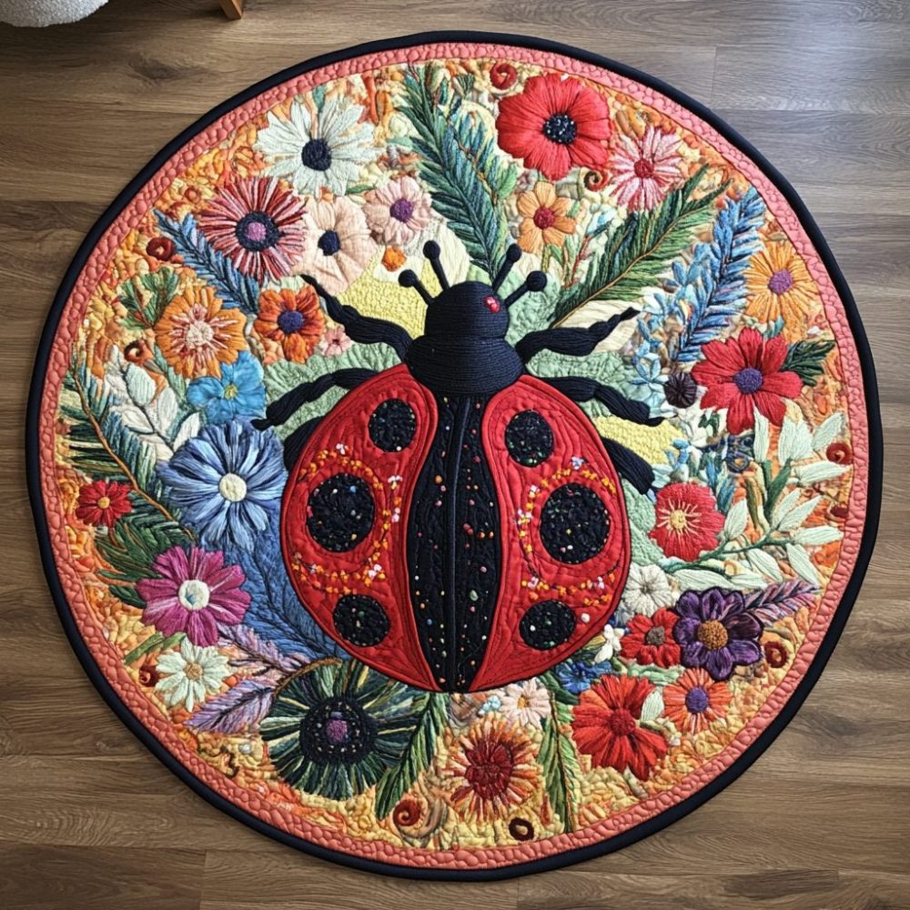 Lucky Spot Quilted Round Mat