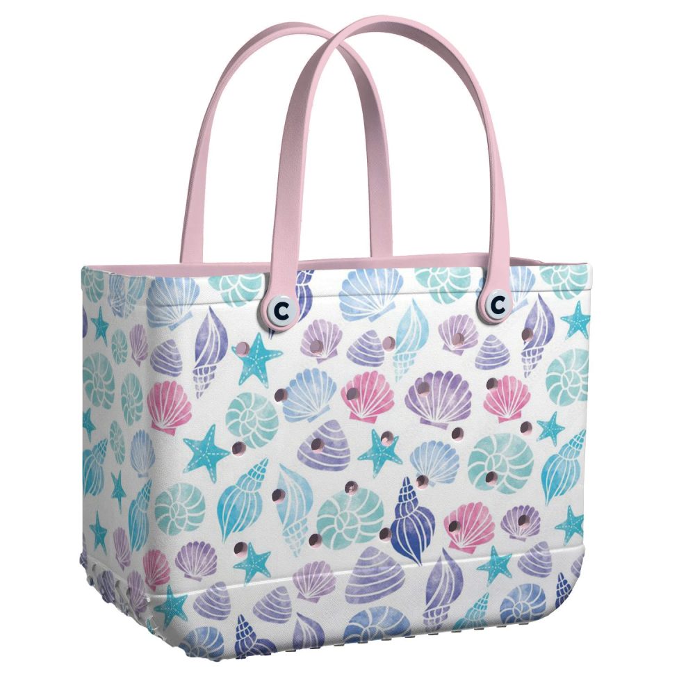 Stylish Seashell Beach Tote Bag - Durable, Waterproof & Spacious For Summer Adventures