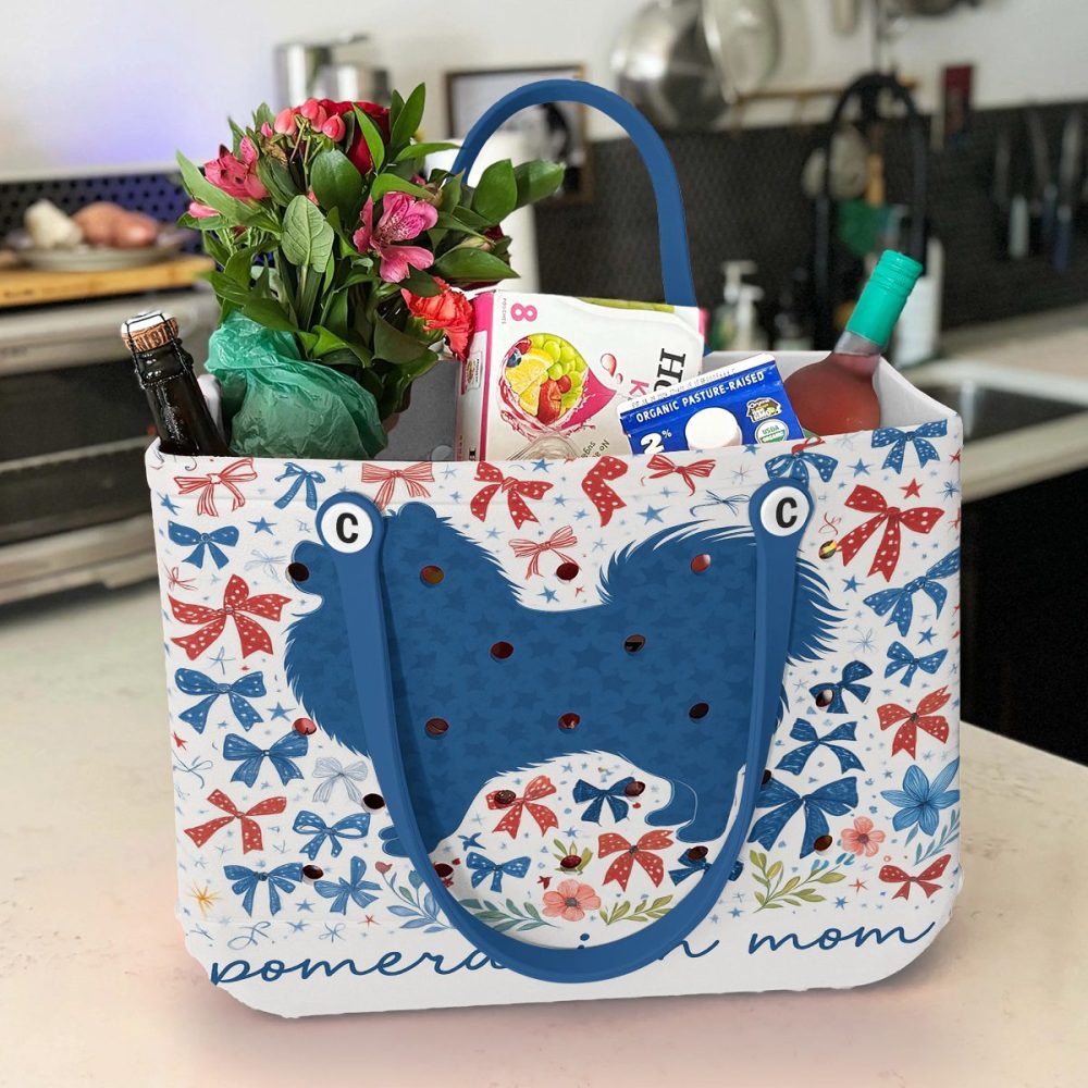 Pomeranian Mom Tote Bag - Cute & Stylish Floral Design For Dog Lovers - Image 2