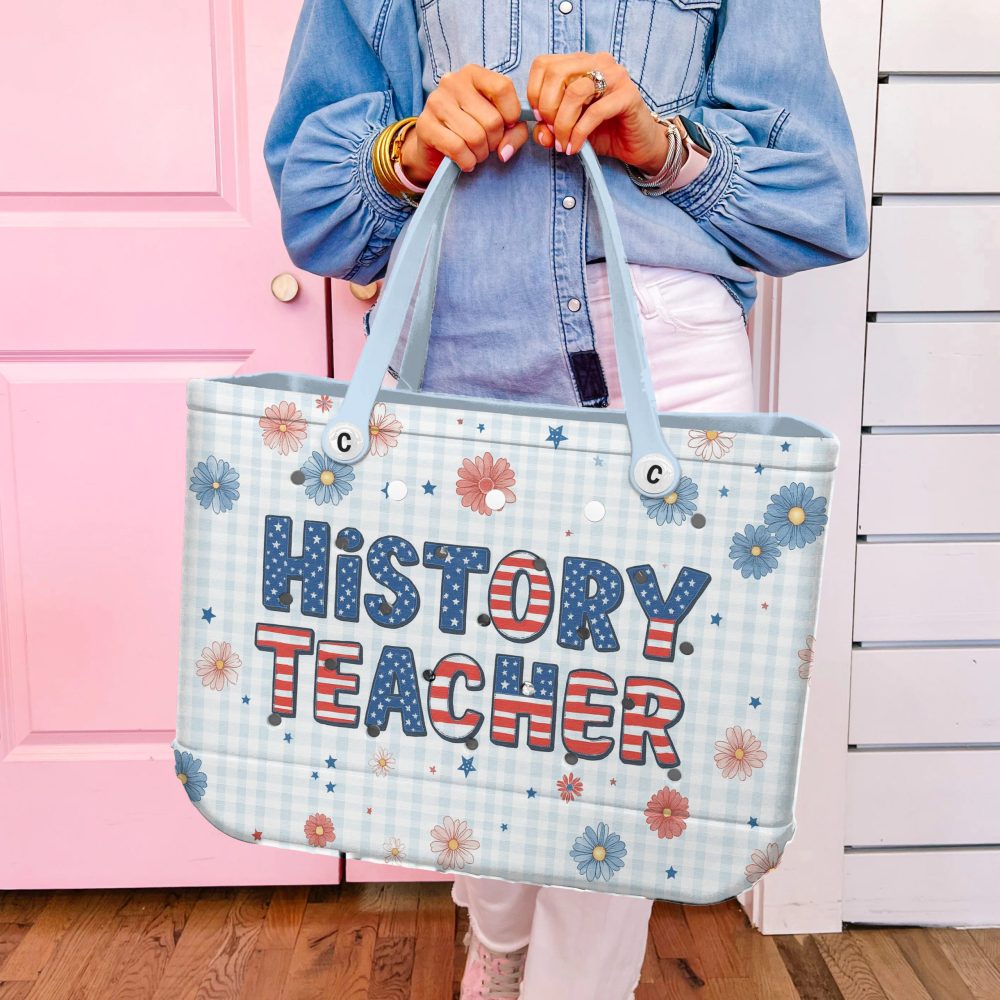 Chic Floral 'History Teacher' Tote Bag – Perfect Gift For Educators! - Image 3