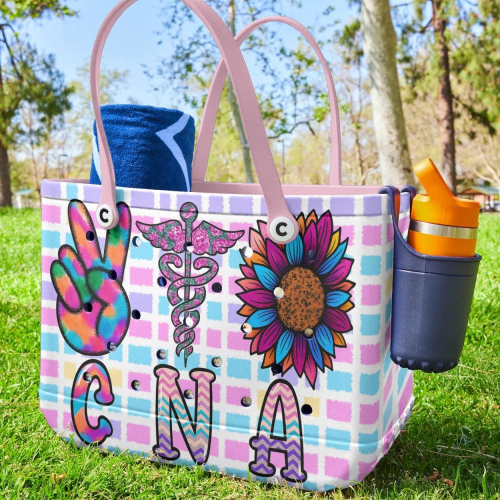 Colorful Cna Tote Bag - Vibrant Medical-Themed Design For Nurses & Healthcare Workers - Image 6