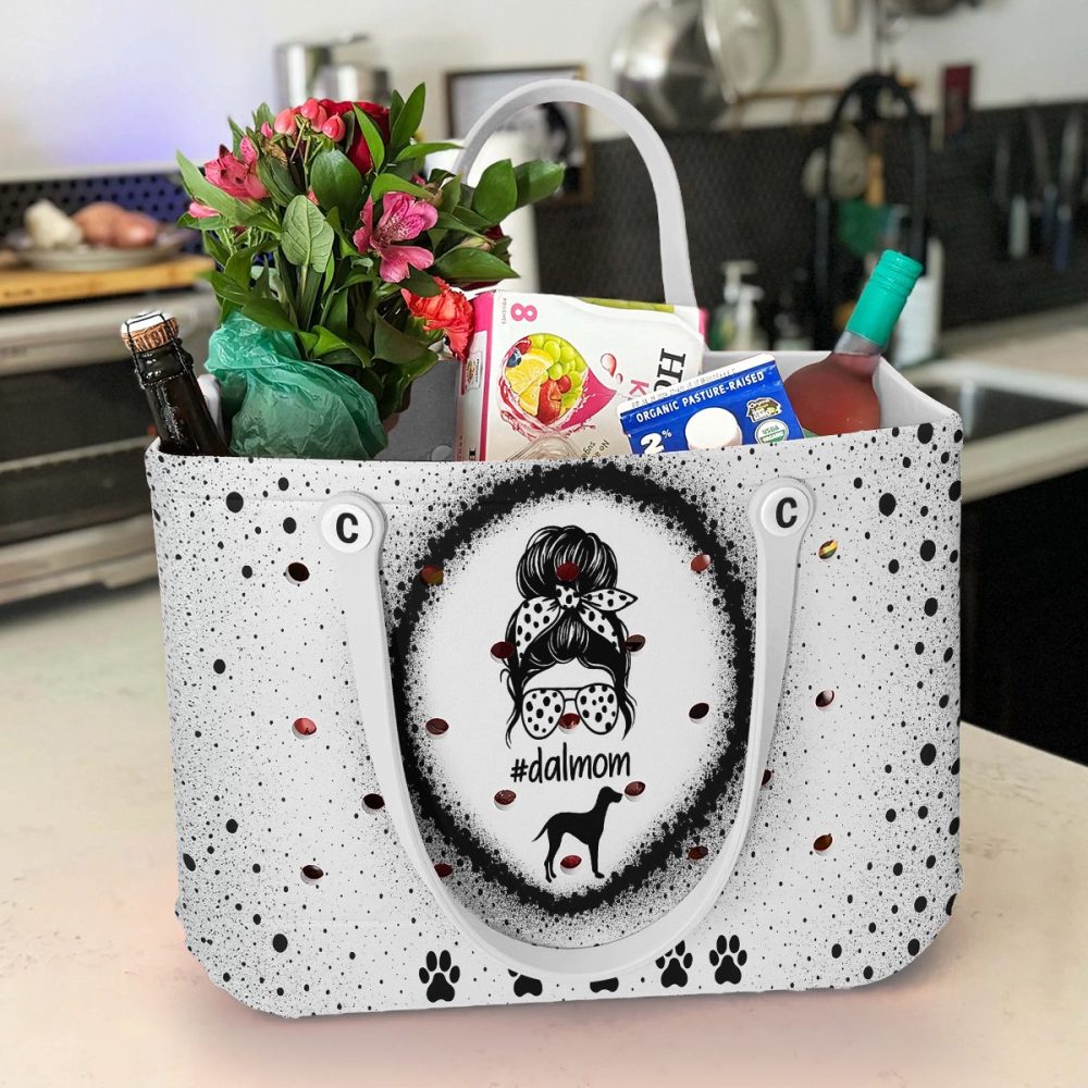 Stylish Dalmatian Mom Tote Bag - Durable, Cute & Spacious With Paws Design - Image 2