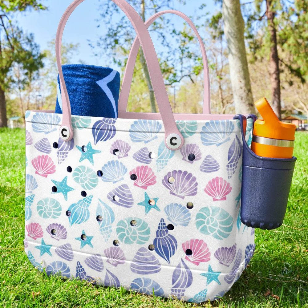 Stylish Seashell Beach Tote Bag - Durable, Waterproof & Spacious For Summer Adventures - Image 4