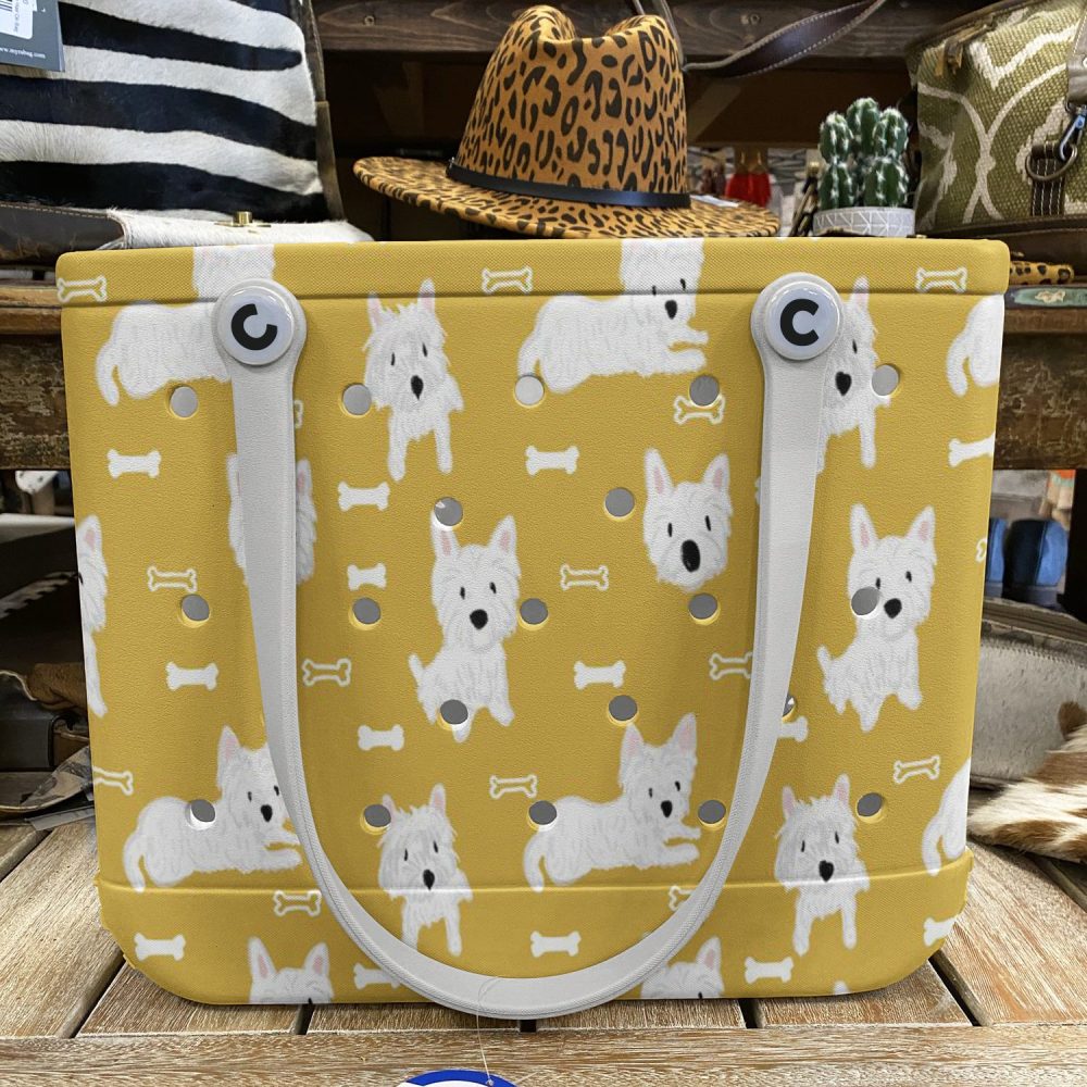 Chic Dog Print Tote Bag - Durable, Cute & Stylish For Pet Lovers - Perfect For Everyday Use! - Image 5