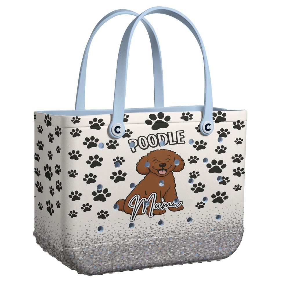 Poodle Mama Tote Bag – Cute Paw Print Design For Dog Lovers – Durable & Stylish Handbag
