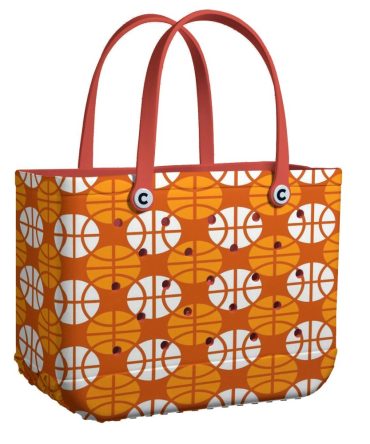 Stylish Basketball Print Tote Bag - Durable, Spacious & Trendy For Everyday Use