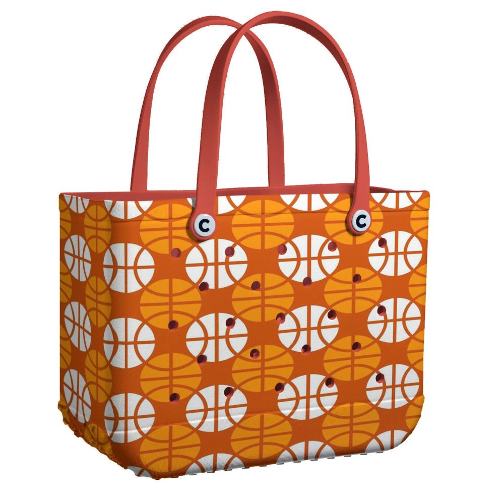 Stylish Basketball Print Tote Bag - Durable, Spacious & Trendy For Everyday Use