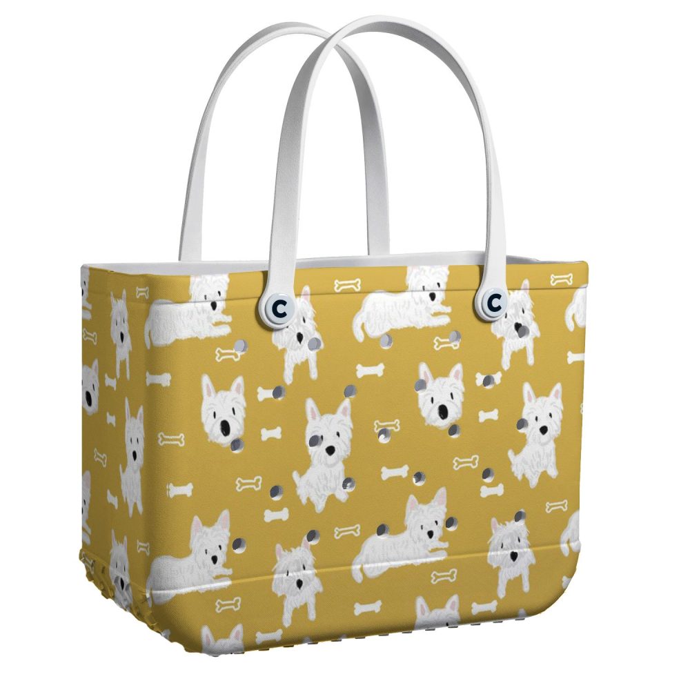 Chic Dog Print Tote Bag - Durable, Cute & Stylish For Pet Lovers - Perfect For Everyday Use!