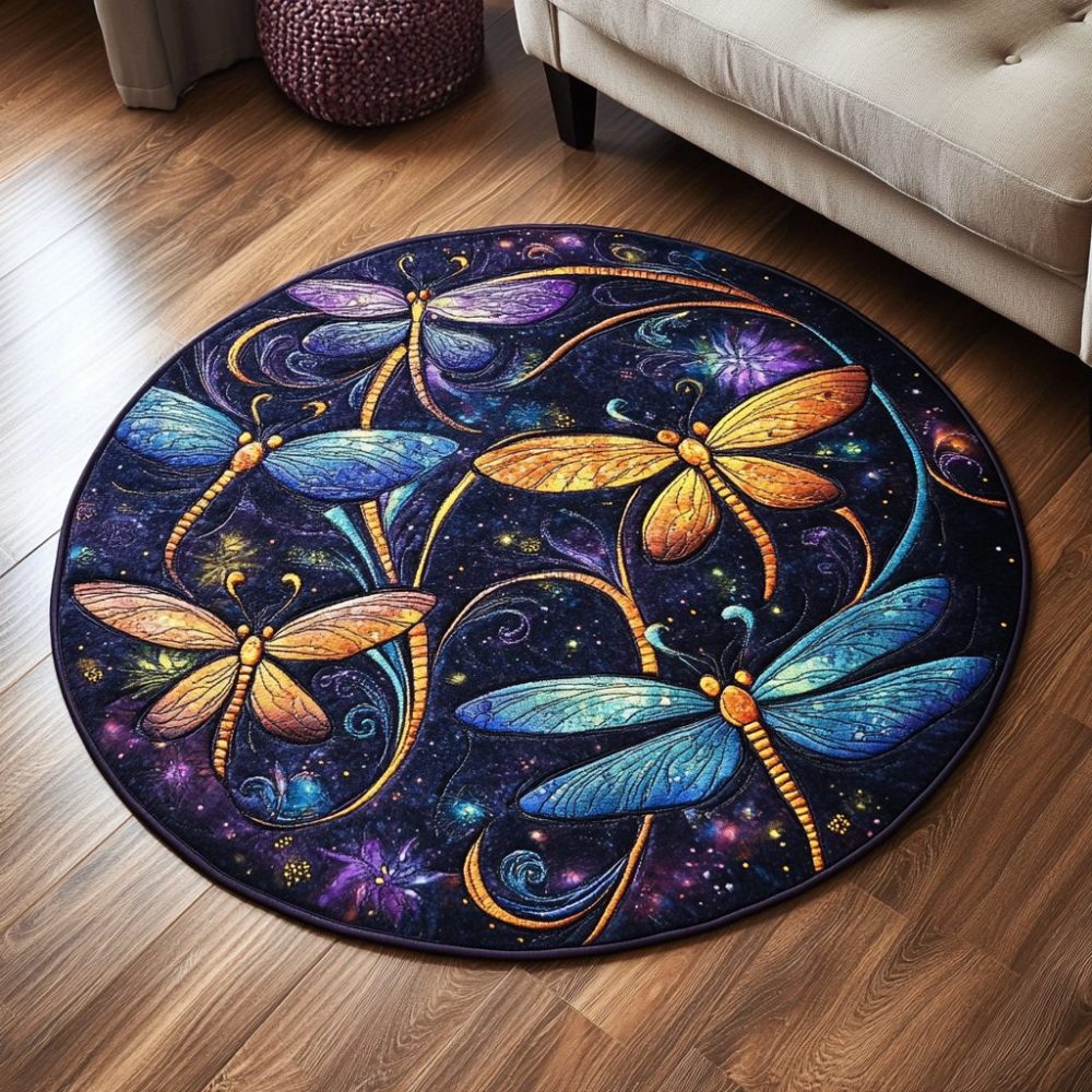 Luminous Flight Quilted Round Mat