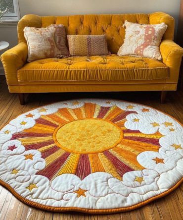 Luminous Shine Quilted Round Mat