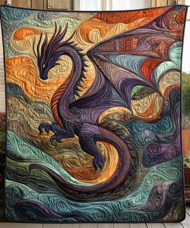 Lunar Serpent Quilted Blanket