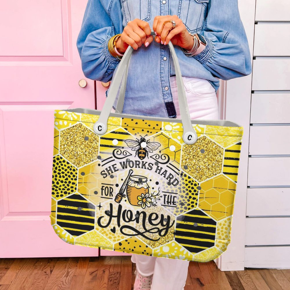 Bucket Tote Bag, Limited Edition Bogg Bag, Beach Bag Queen Bee - Image 5