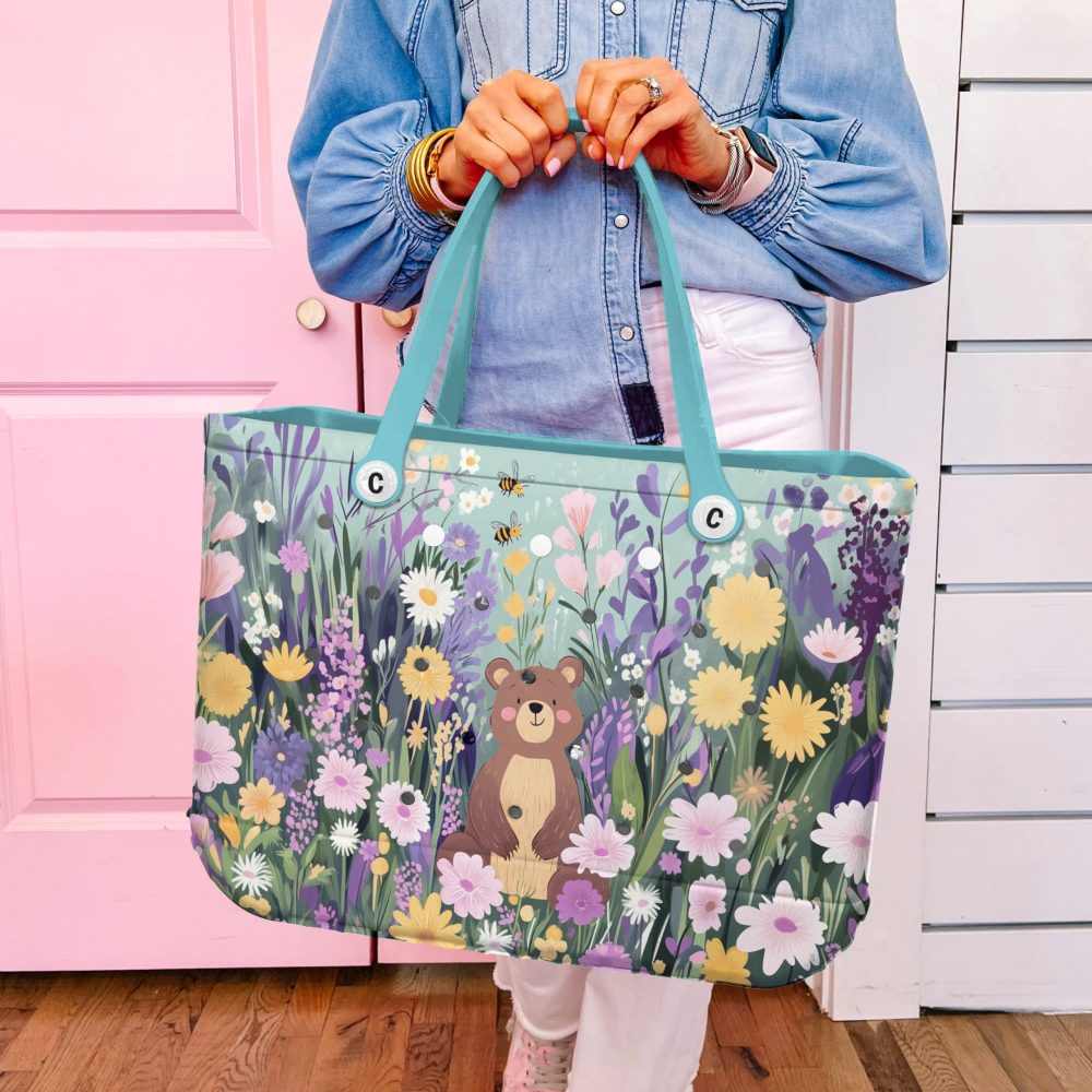 Bucket Tote Bag, Limited Edition Bogg Bag, Beach Bag Fluffy Lavender - Image 6