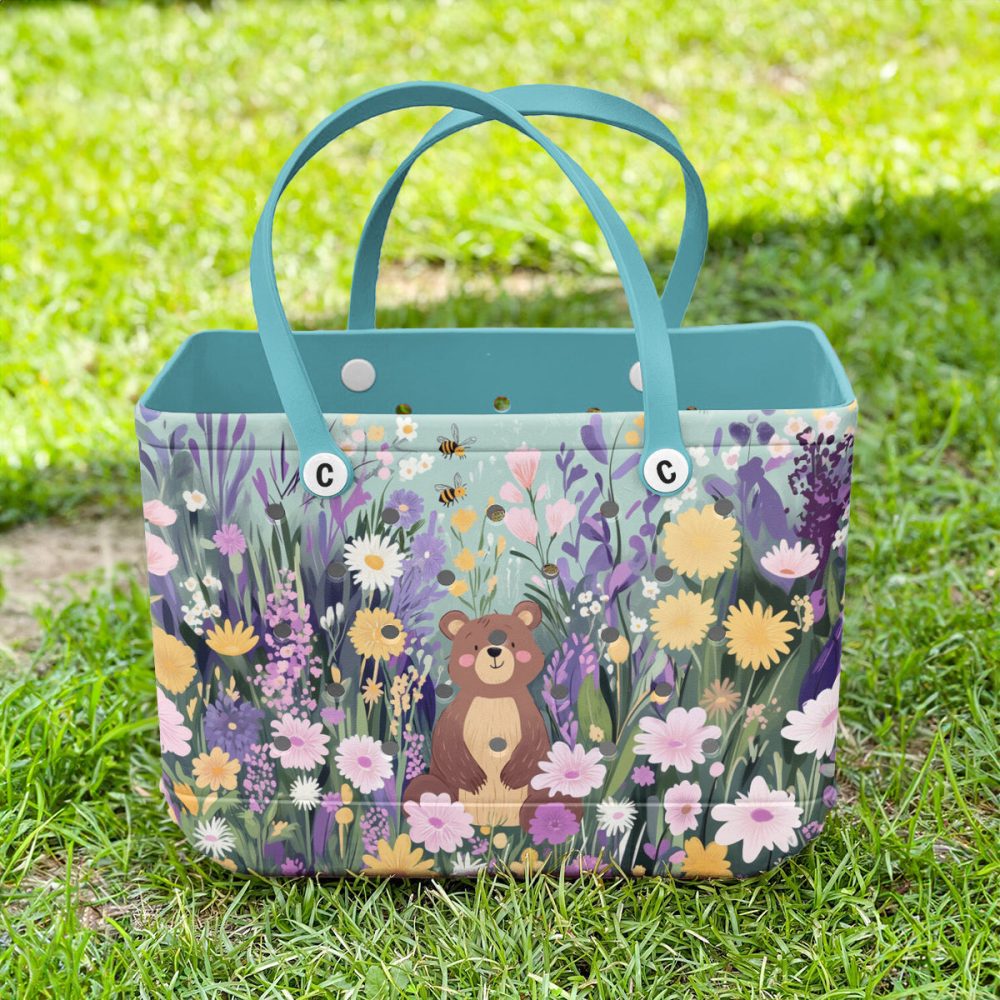 Bucket Tote Bag, Limited Edition Bogg Bag, Beach Bag Fluffy Lavender - Image 3