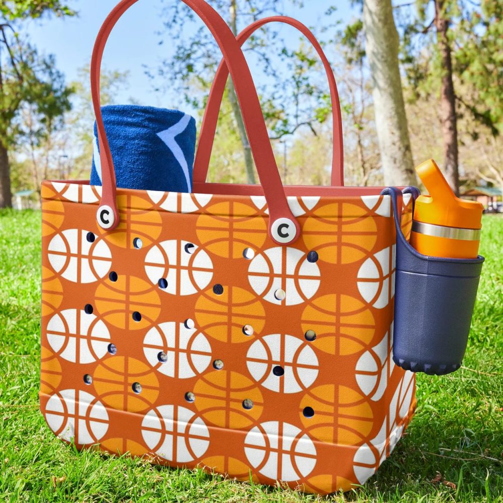 Stylish Basketball Print Tote Bag - Durable, Spacious & Trendy For Everyday Use - Image 5