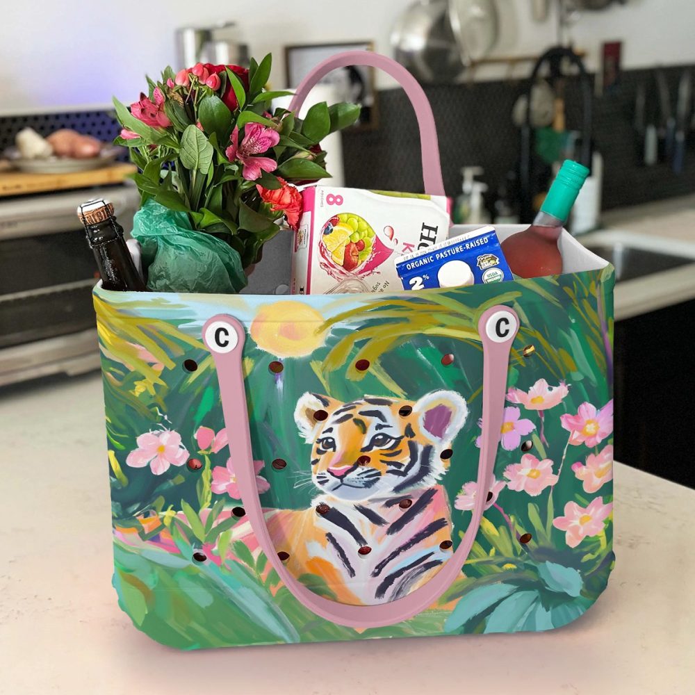 Tropical Tiger Tote Bag - Vibrant Jungle Design, Eco-Friendly & Spacious Handbag - Image 4