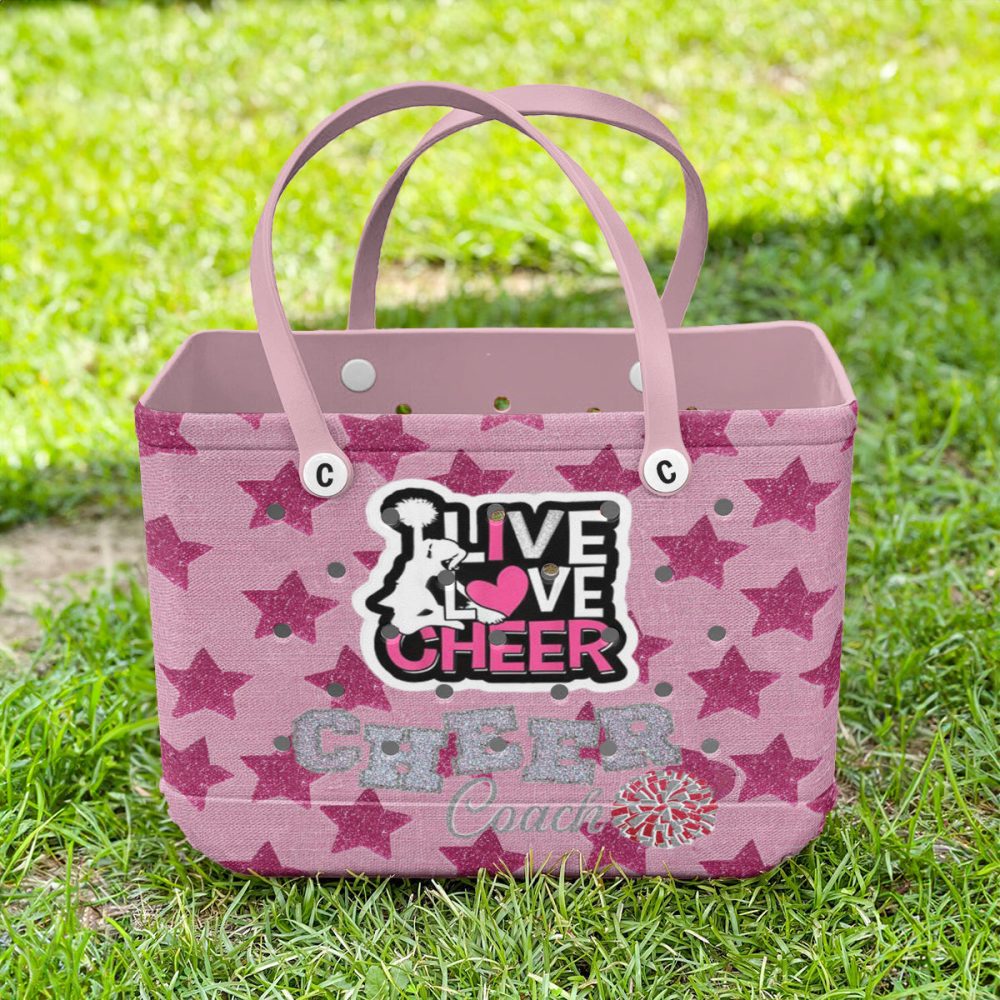 Pink Star Cheer Coach Tote Bag – Stylish & Spacious Cheerleading Accessory - Image 3