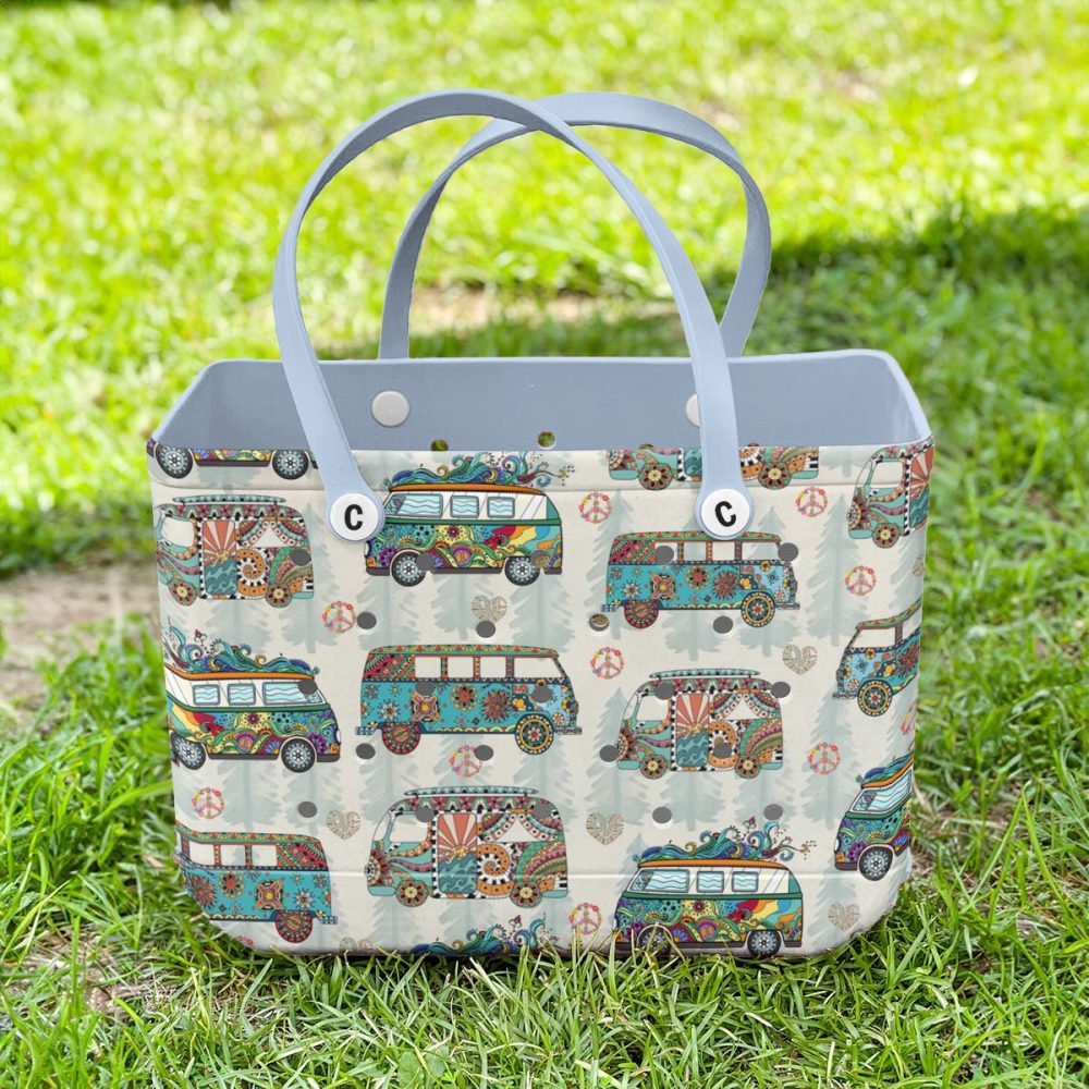 Bucket Tote Bag, Limited Edition Bogg Bag, Beach Bag Van-Tastic Journey - Image 4