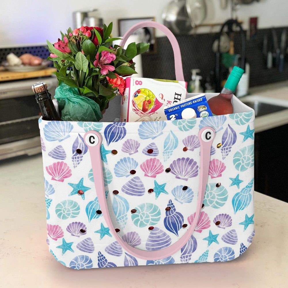Stylish Seashell Beach Tote Bag - Durable, Waterproof & Spacious For Summer Adventures - Image 2