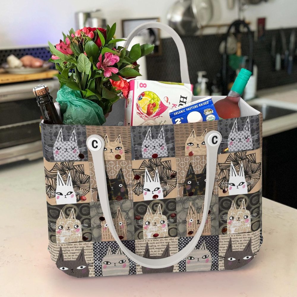 Chic Cat Print Tote Bag – Stylish, Durable, Perfect For Everyday Use - Image 4