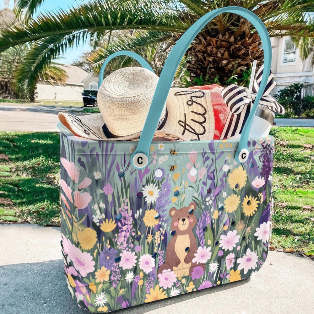 Bucket Tote Bag, Limited Edition Bogg Bag, Beach Bag Fluffy Lavender - Image 5