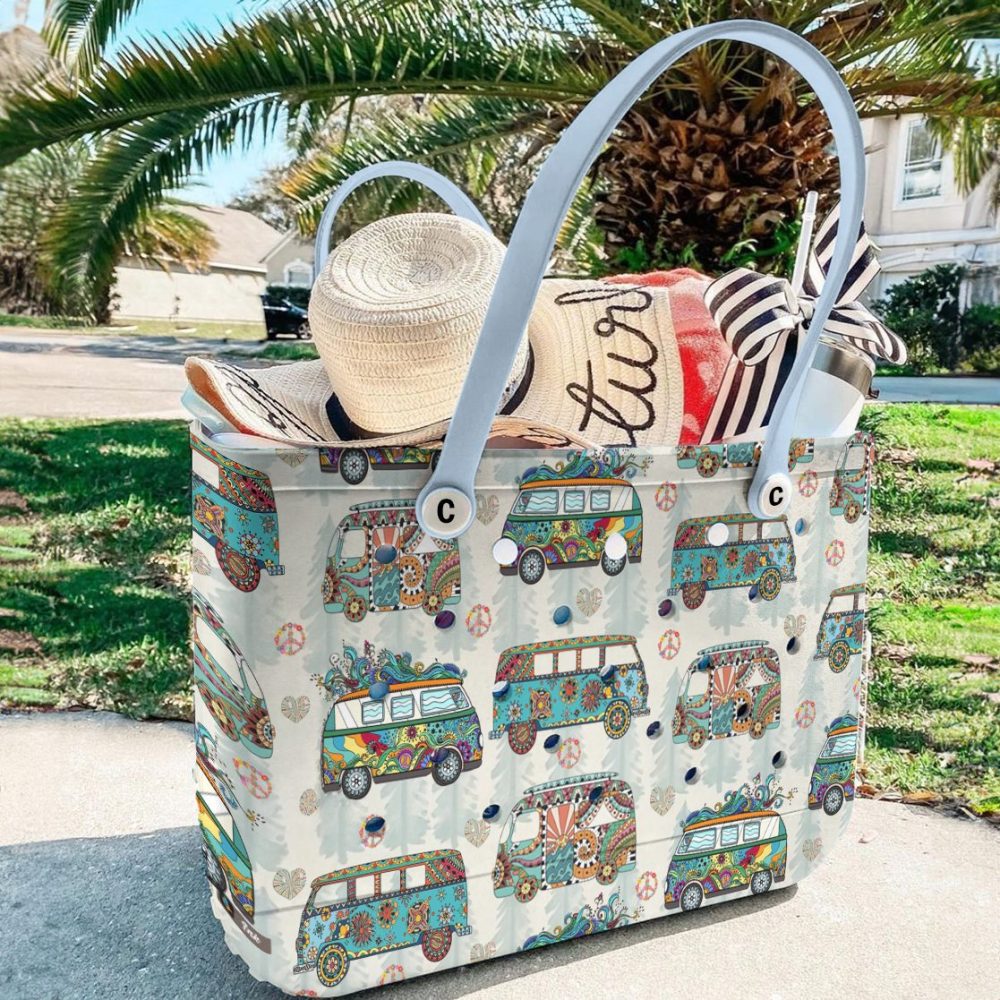 Bucket Tote Bag, Limited Edition Bogg Bag, Beach Bag Van-Tastic Journey - Image 3