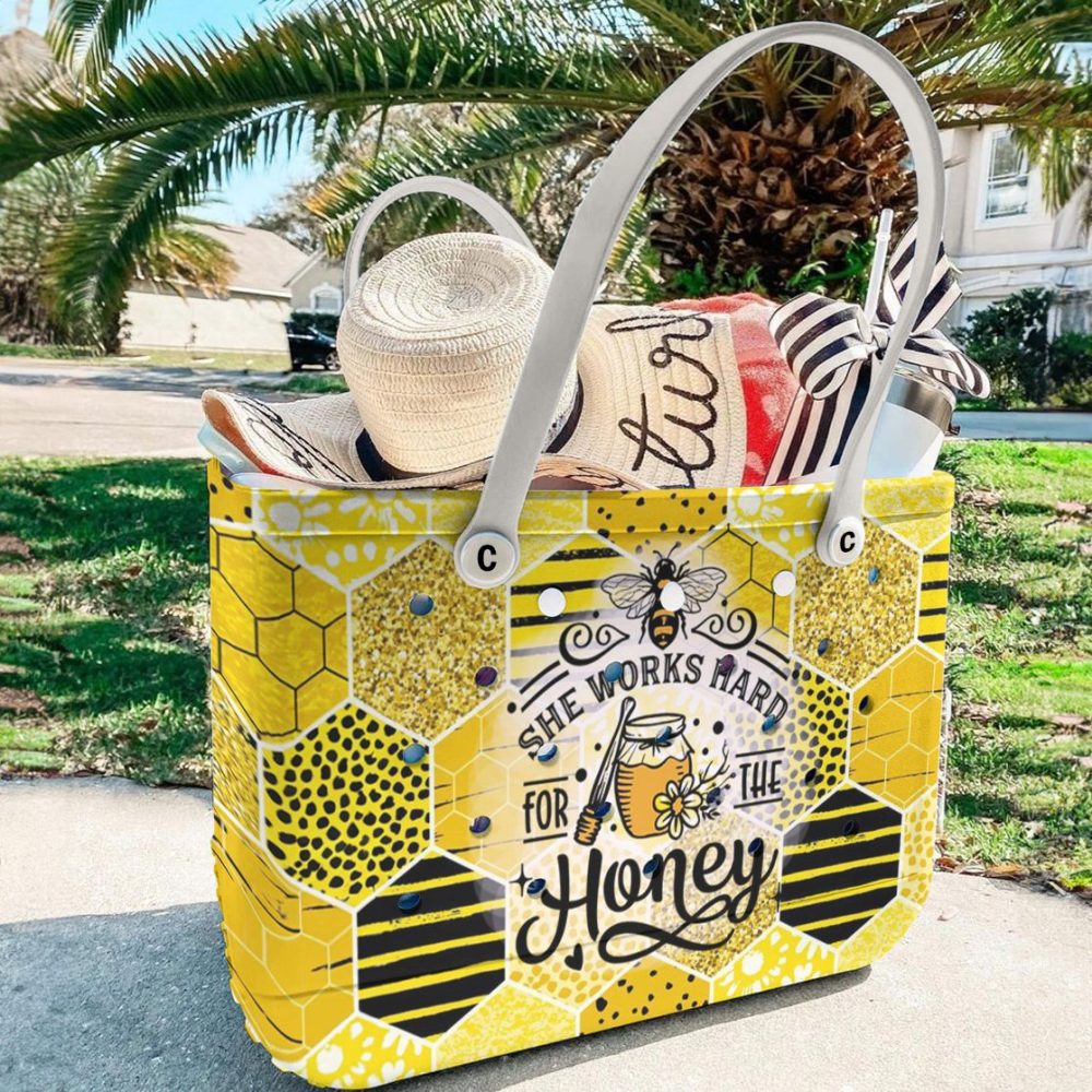 Bucket Tote Bag, Limited Edition Bogg Bag, Beach Bag Queen Bee - Image 2