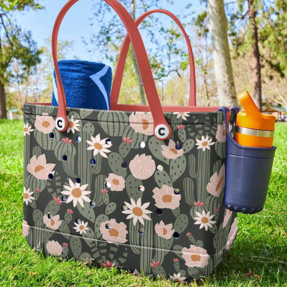 Bucket Tote Bag, Limited Edition Bogg Bag, Beach Bag Wildflower Dunes - Image 4
