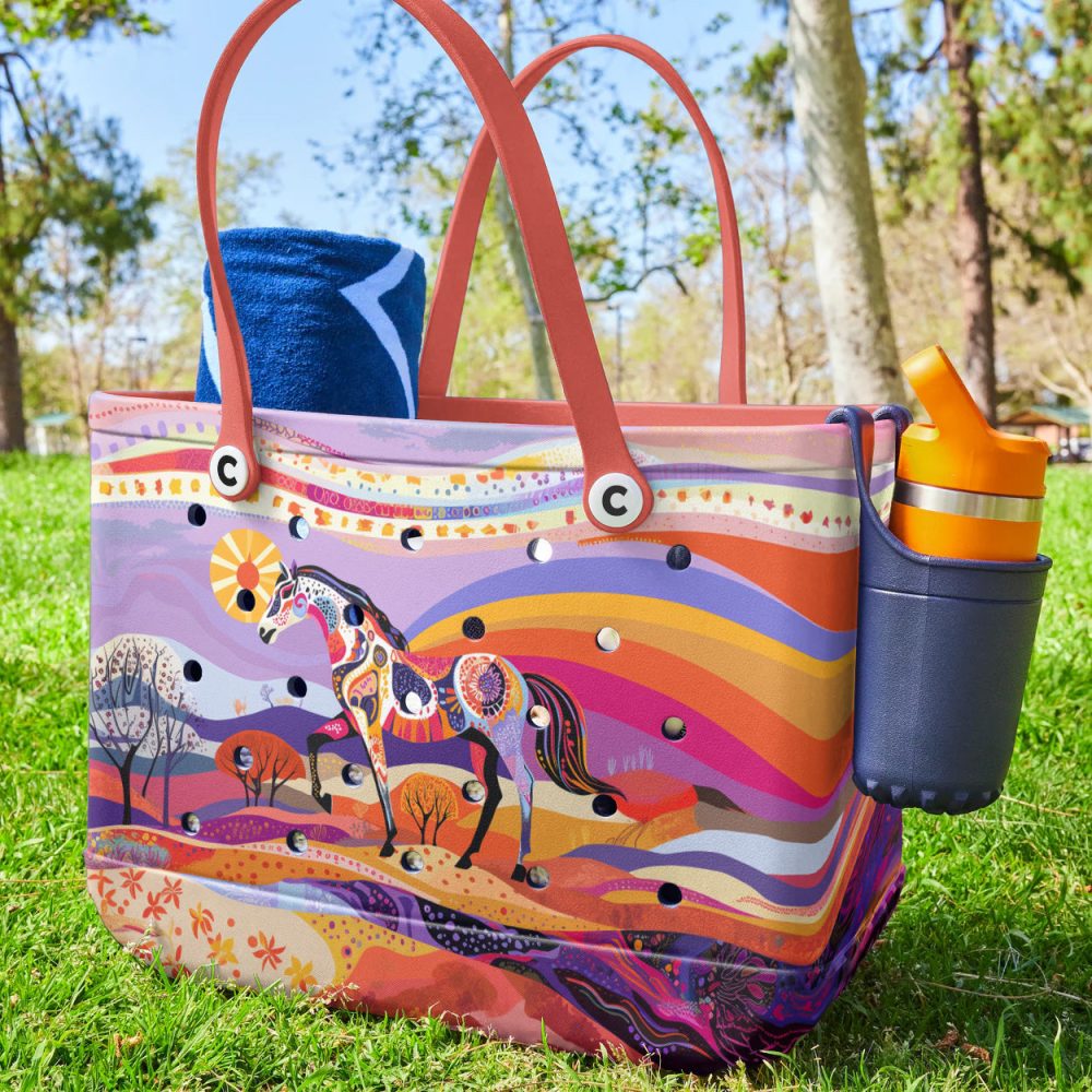 Bucket Tote Bag, Limited Edition Bogg Bag, Beach Bag Gallop Dream - Image 4
