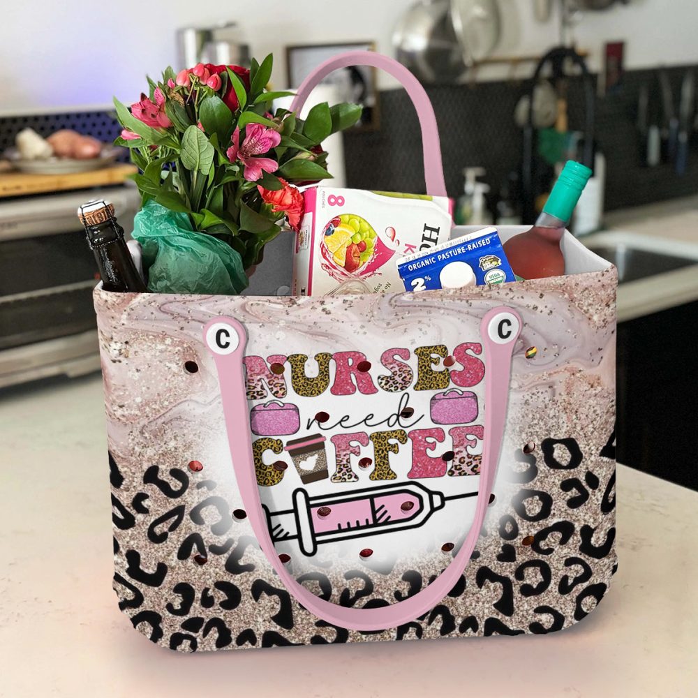 Bucket Tote Bag, Limited Edition Bogg Bag, Beach Bag Coffee & Care - Image 5