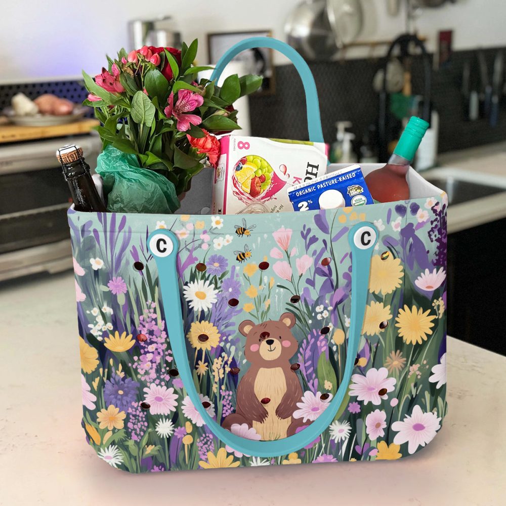 Bucket Tote Bag, Limited Edition Bogg Bag, Beach Bag Fluffy Lavender - Image 4