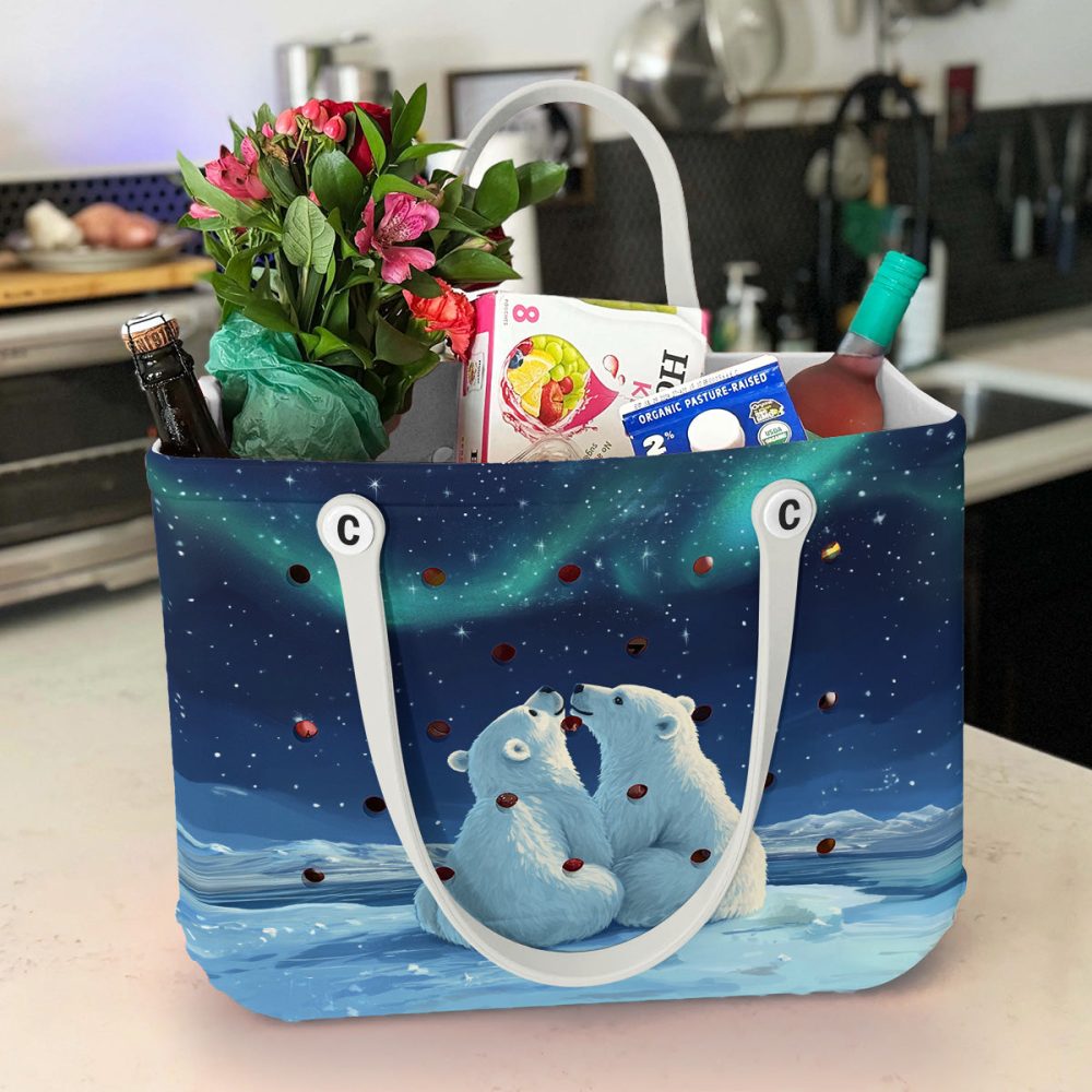 Bucket Tote Bag, Limited Edition Bogg Bag, Beach Bag Aurora Bears - Image 3