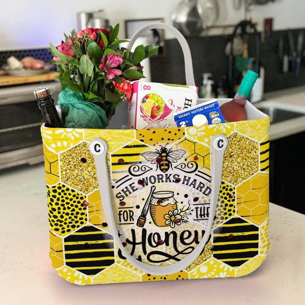 Bucket Tote Bag, Limited Edition Bogg Bag, Beach Bag Queen Bee - Image 6