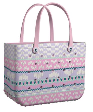 Chic Pastel Pattern Tote Bag – Trendy & Spacious Handbag For Stylish Everyday Use