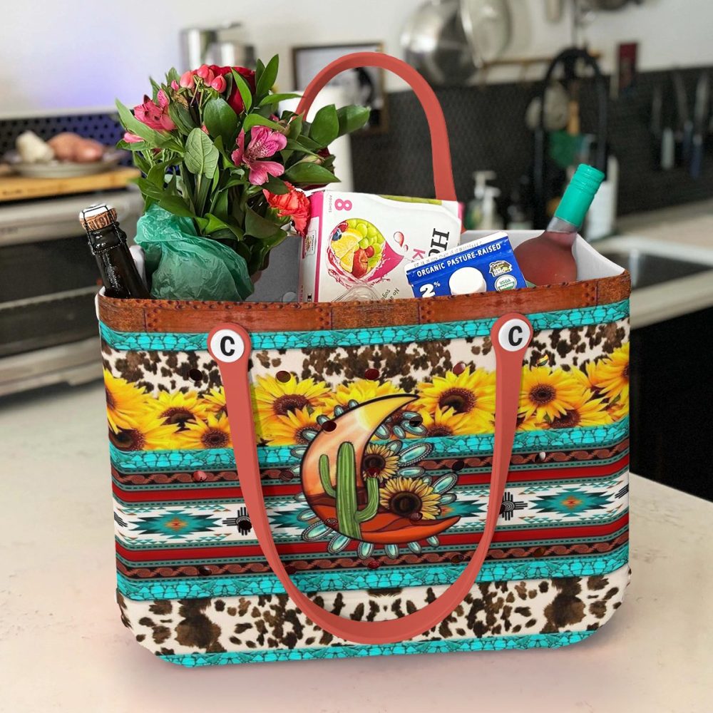 Bucket Tote Bag, Limited Edition Bogg Bag, Beach Bag Cactus Moon Magic - Image 3