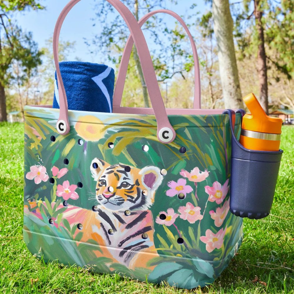 Tropical Tiger Tote Bag - Vibrant Jungle Design, Eco-Friendly & Spacious Handbag - Image 5