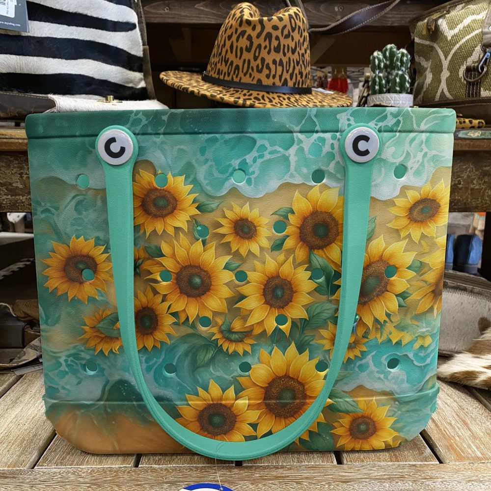 Vibrant Sunflower Tote Bag - Waterproof & Stylish Beach Accessory - Image 3