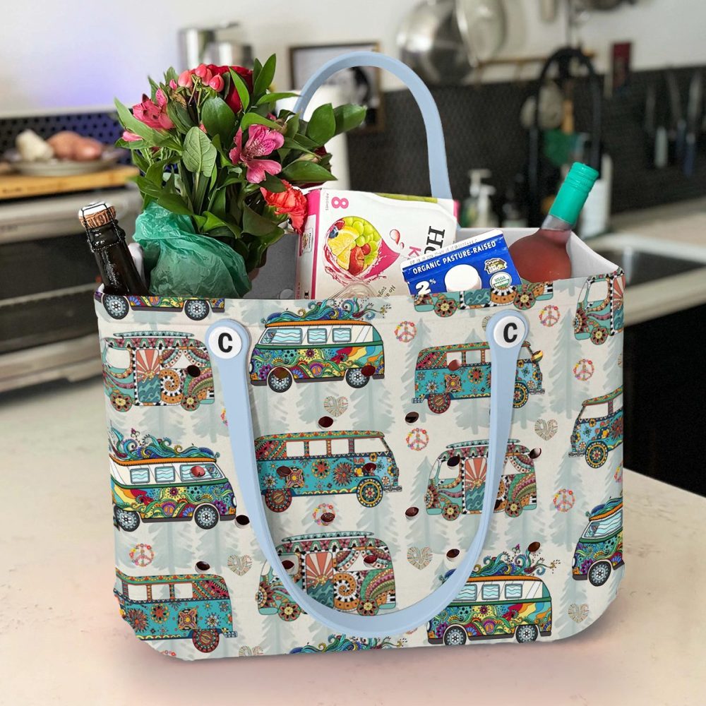 Bucket Tote Bag, Limited Edition Bogg Bag, Beach Bag Van-Tastic Journey - Image 5