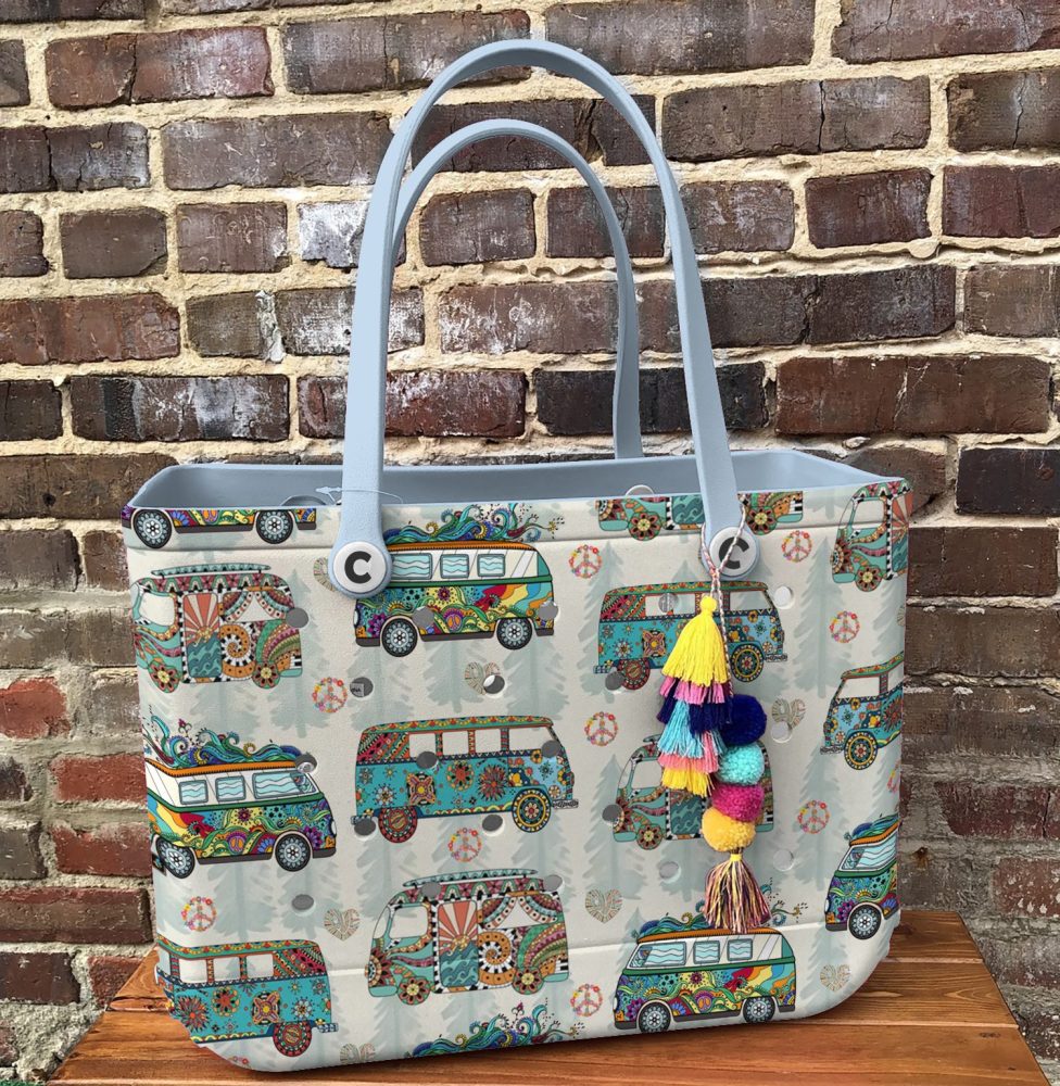 Bucket Tote Bag, Limited Edition Bogg Bag, Beach Bag Van-Tastic Journey - Image 6