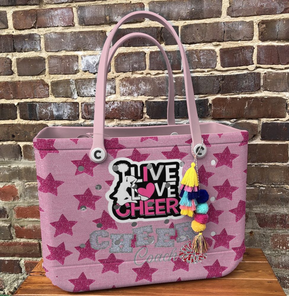Pink Star Cheer Coach Tote Bag – Stylish & Spacious Cheerleading Accessory - Image 4
