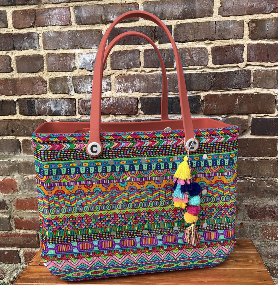 Bucket Tote Bag, Limited Edition Bogg Bag, Beach Bag A Carnival Of Colors - Image 5