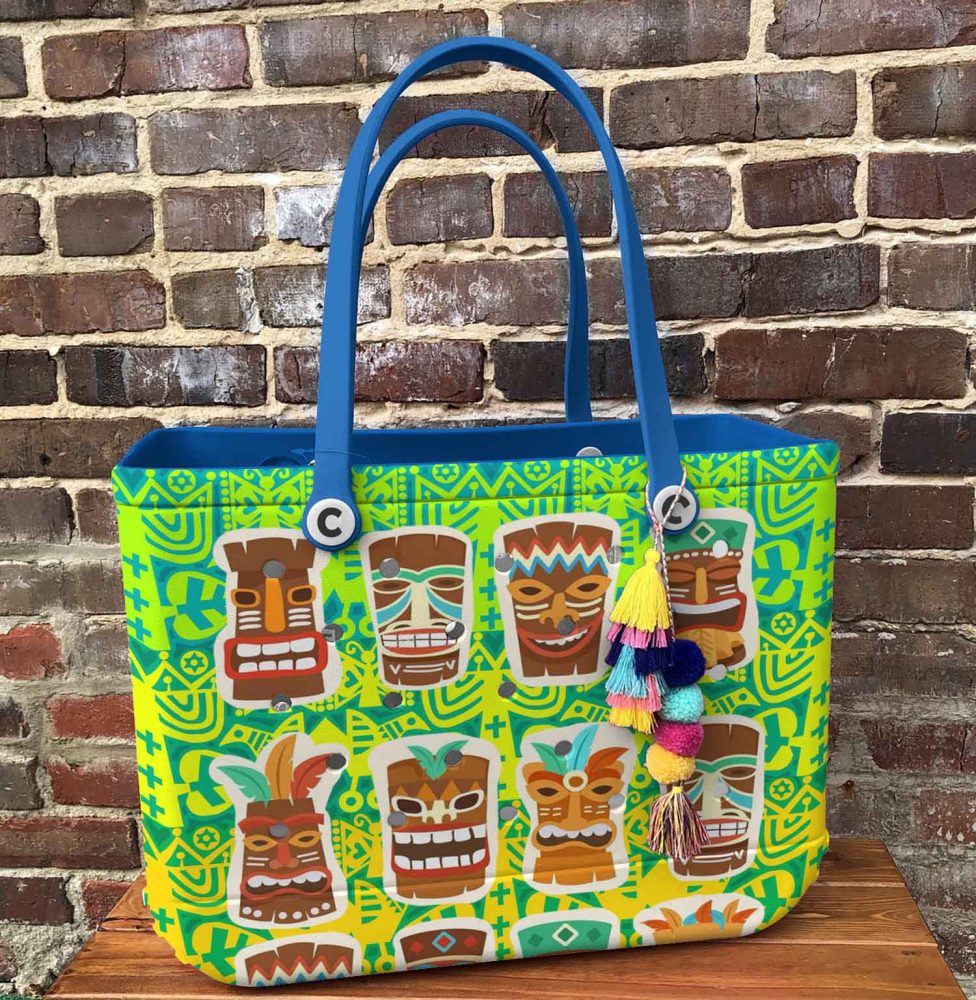 Tropical Tiki Tote Bag - Vibrant Hawaiian Design, Perfect For Beach & Travel - Image 4
