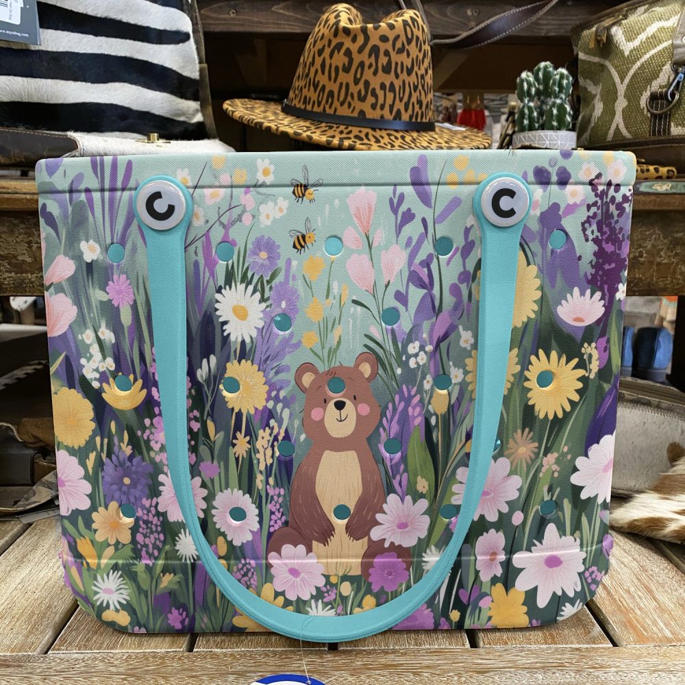 Bucket Tote Bag, Limited Edition Bogg Bag, Beach Bag Fluffy Lavender - Image 7