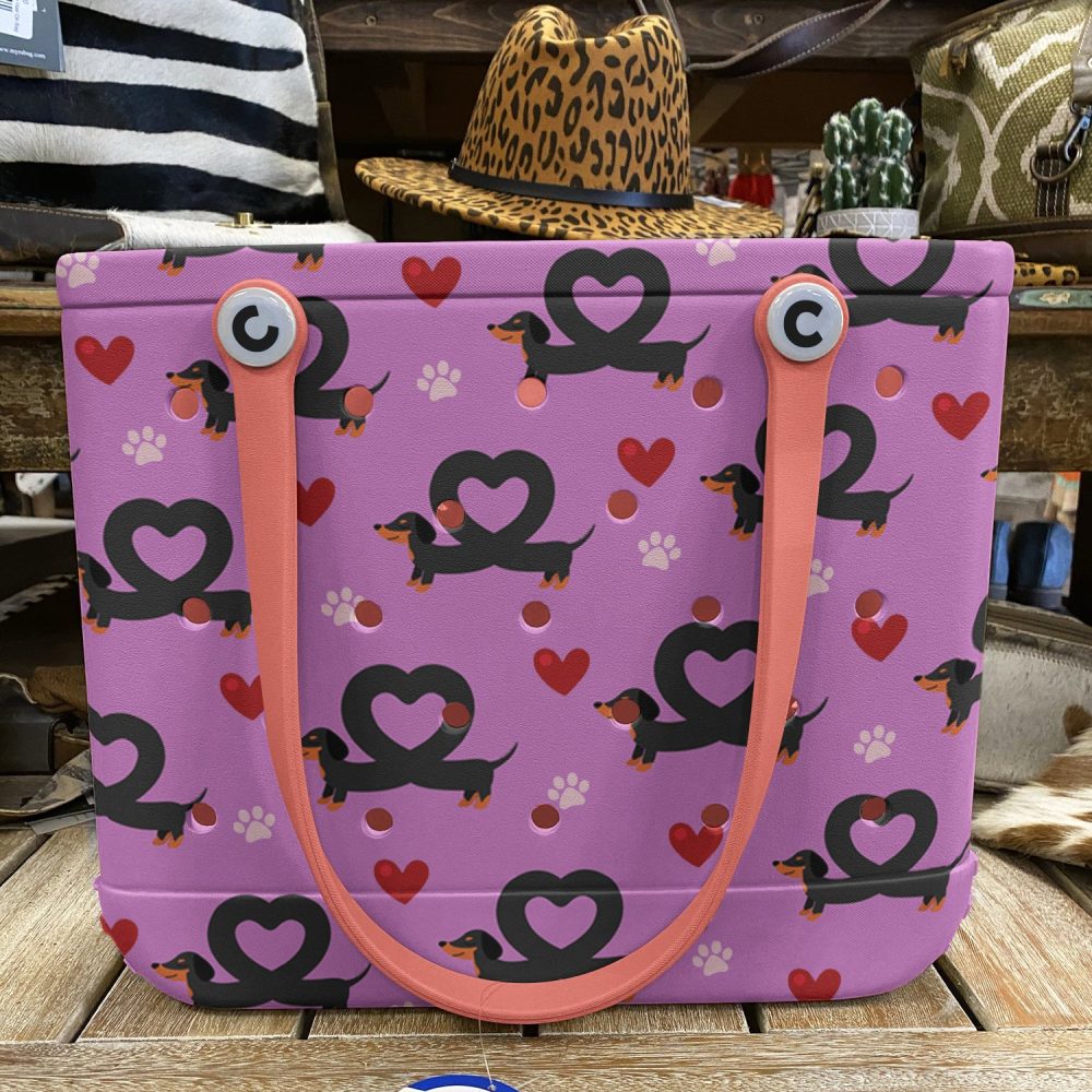 Bucket Tote Bag, Limited Edition Bogg Bag, Beach Bag Love On Short Legs - Image 3