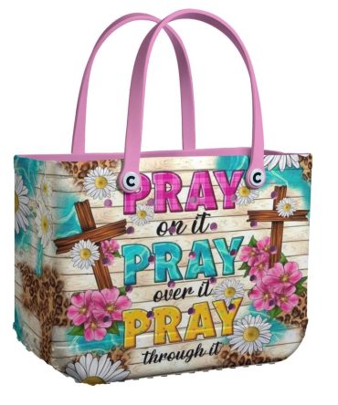 Bucket Tote Bag, Limited Edition Bogg Bag, Beach Bag Prayers & Posies