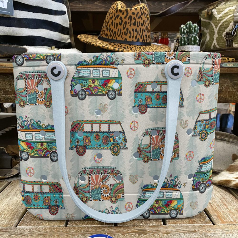 Bucket Tote Bag, Limited Edition Bogg Bag, Beach Bag Van-Tastic Journey - Image 7