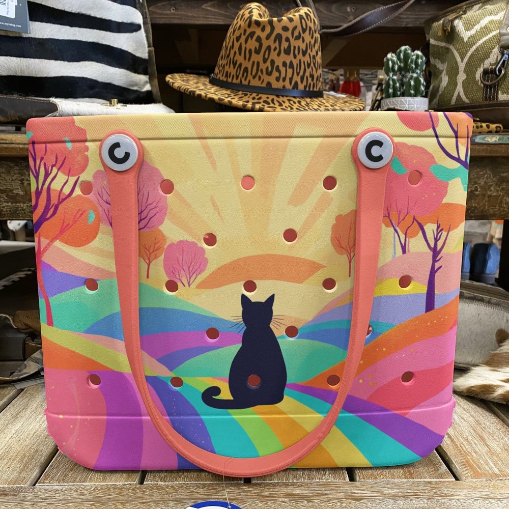 Vibrant Cat Sunset Tote Bag – Colorful, Spacious, And Stylish For Everyday Use - Image 5