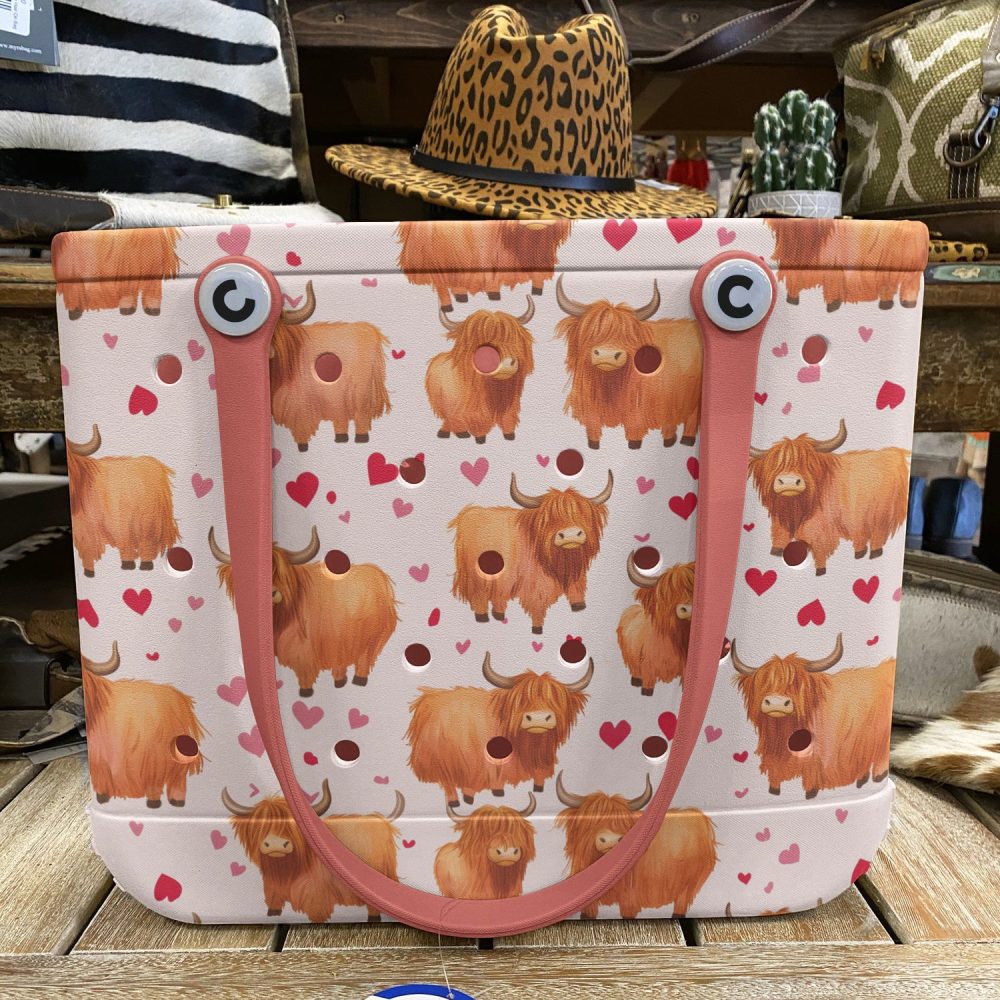 Bucket Tote Bag, Limited Edition Bogg Bag, Beach Bag Heartstring Harmony - Image 5