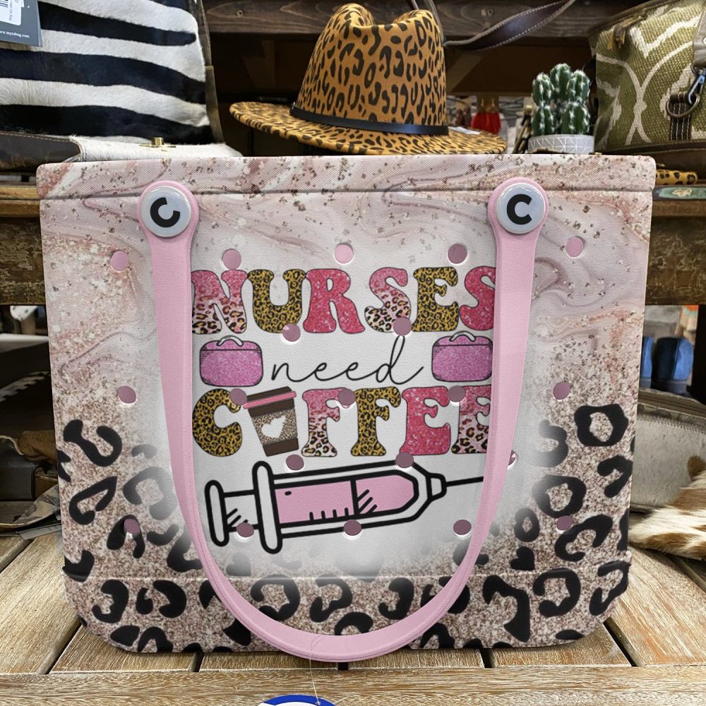 Bucket Tote Bag, Limited Edition Bogg Bag, Beach Bag Coffee & Care - Image 6