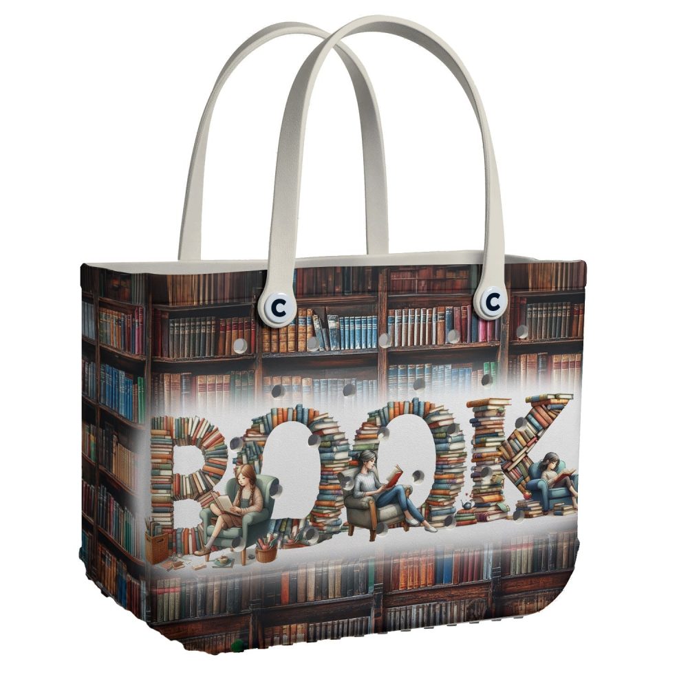 Bucket Tote Bag, Limited Edition Bogg Bag, Beach Bag Reading Corner
